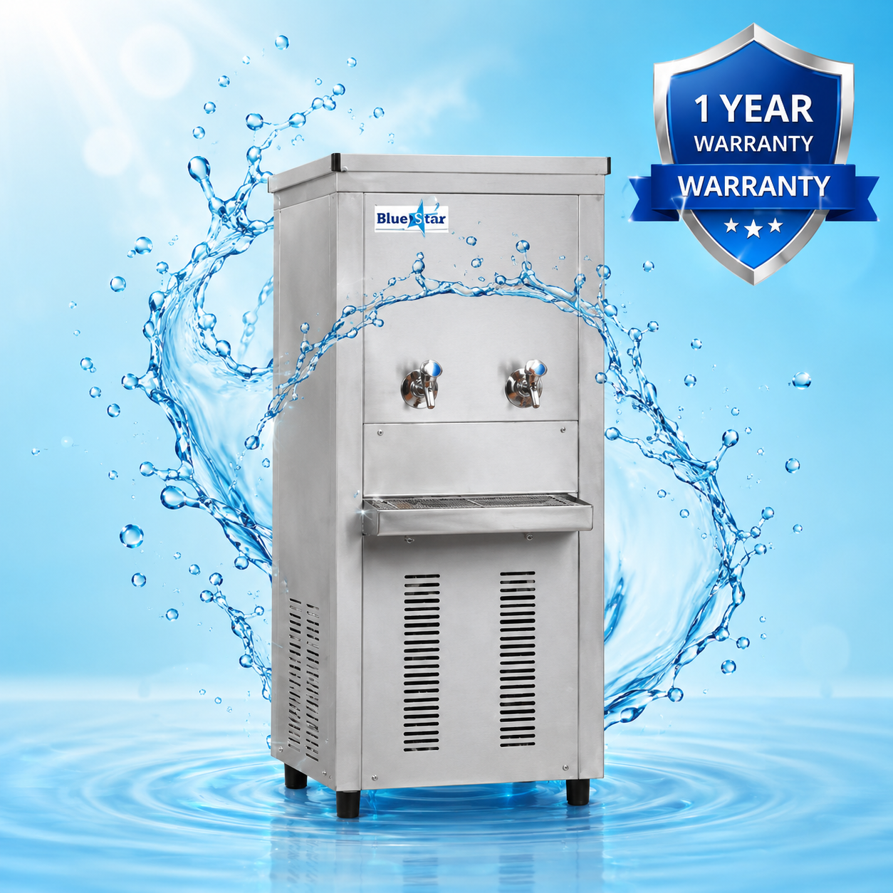BlueVita Stainless Steel Water Cooler & 2 Ton Chiller
